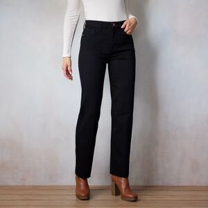 NWT LC Lauren Conrad Super High Rise Straight Black Stretch Denim Jeans Sz 12
